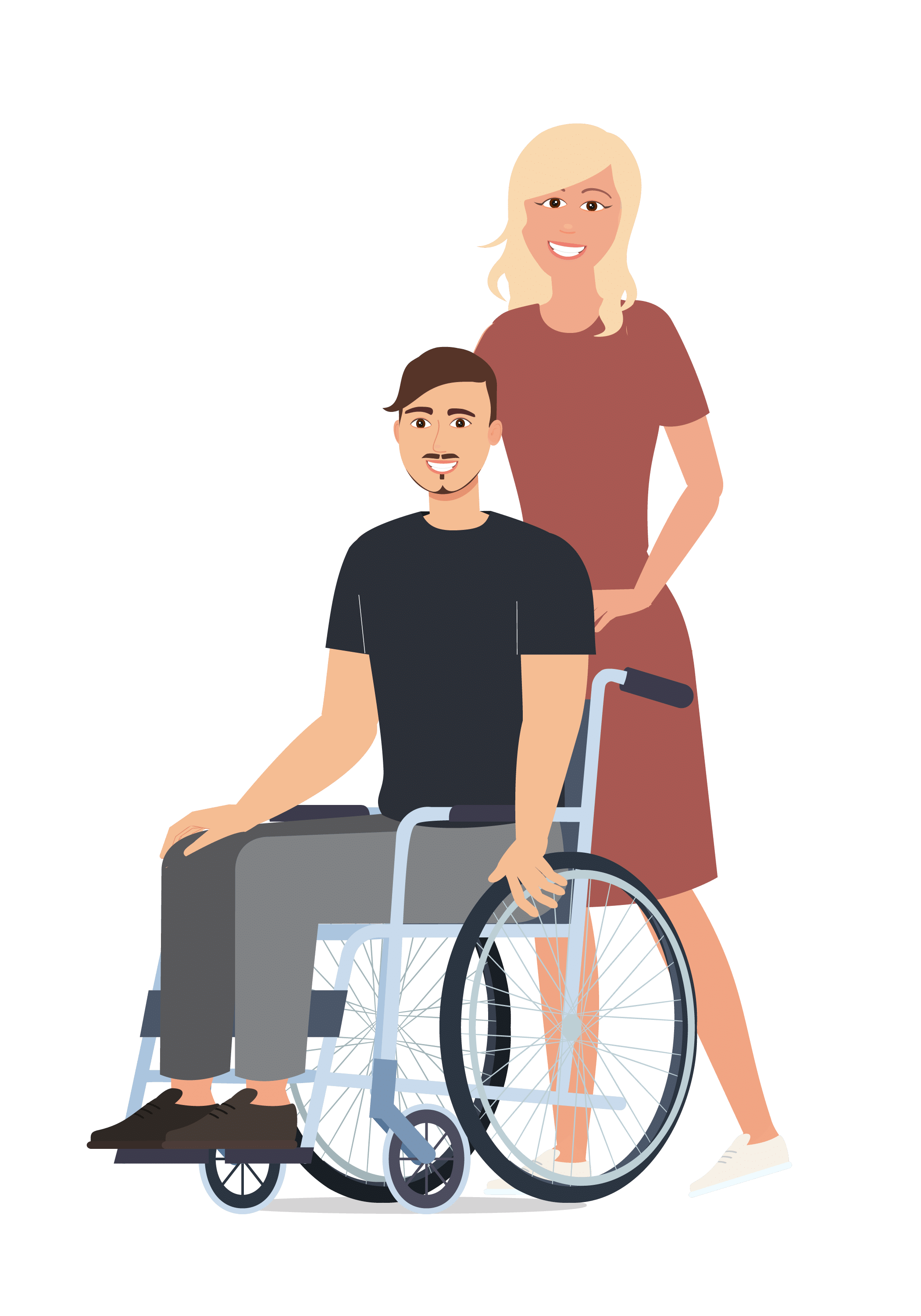 Duo-chaise roulante femme jeune (1)